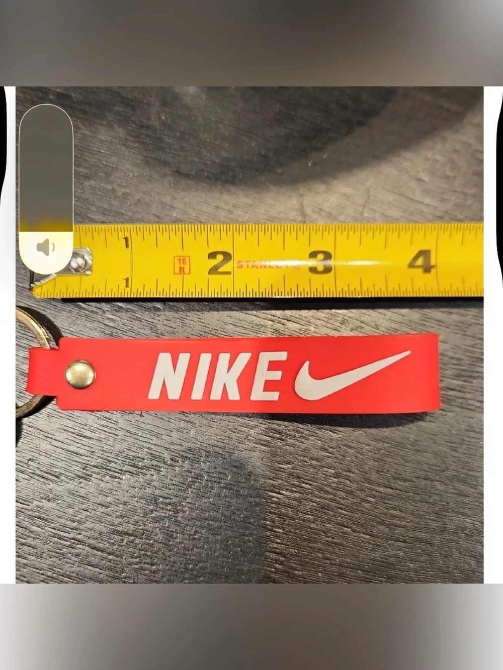 Nike Keychain with Red & White baseball cap charm + Strap Gold keychains x2